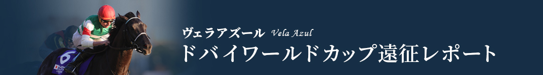 ヴェラアズール Vela Azul ドバイワールドカップ遠征レポート